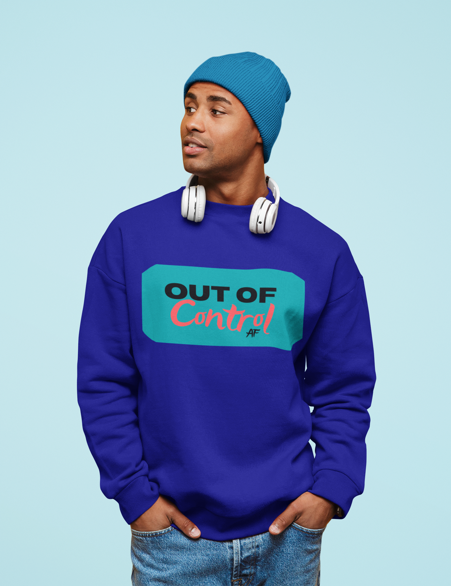 Out of Control AF 101-Unisex Sweatshirt by Co-Tesh
