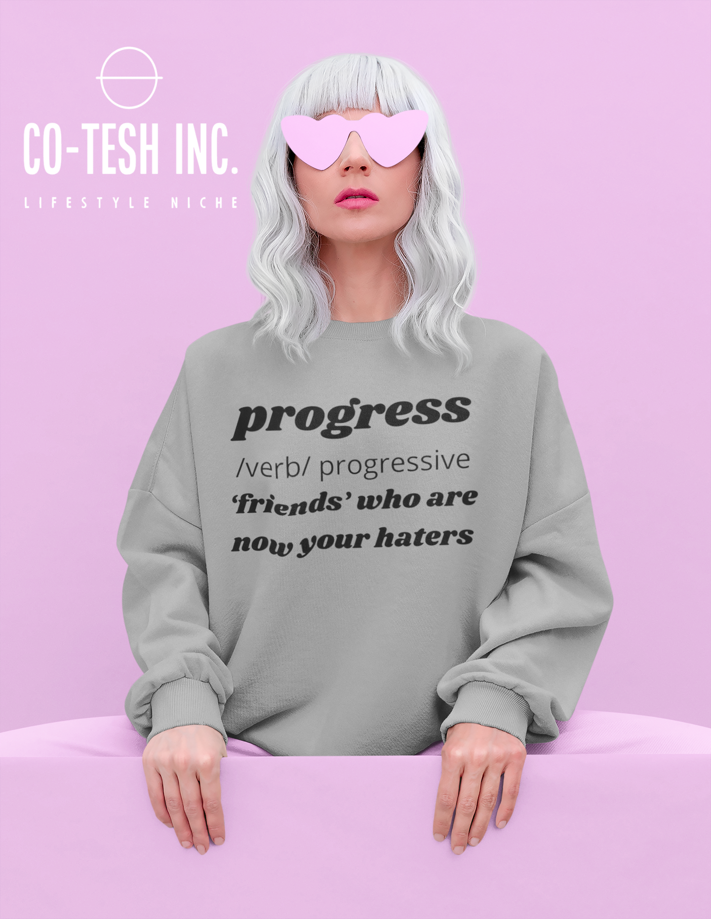 Progress Unisex Sweatshirt Cotesh Blending Trends