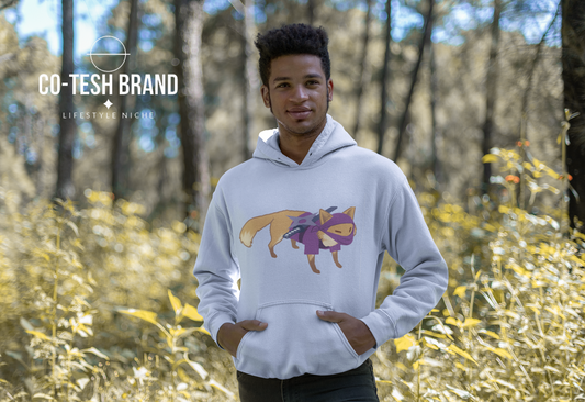 Fox Purple Unisex fleece hoodie