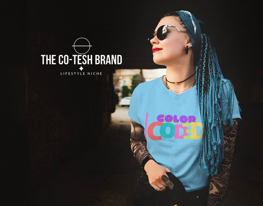 Color Coded 2-Short-Sleeve Unisex T-Shirt by Co-Tesh
