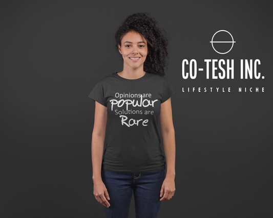 Opinion are popular solutions are rare | Short-Sleeve Unisex T-Shirt | Expression Tees | Cotesh