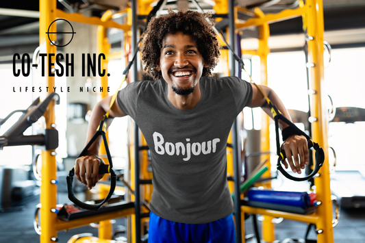 Bonjour Short-Sleeve Unisex T-Shirt | Cotesh