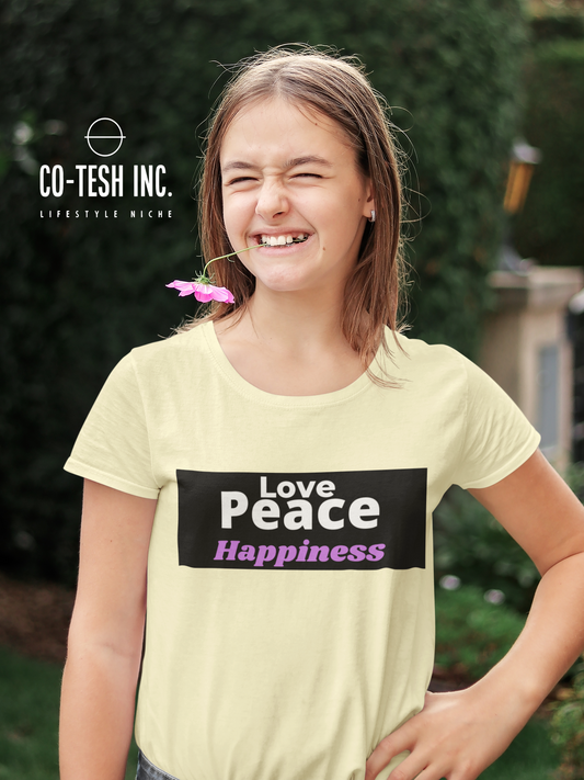 Love Peace Happiness Short-Sleeve Unisex T-Shirt Cotesh