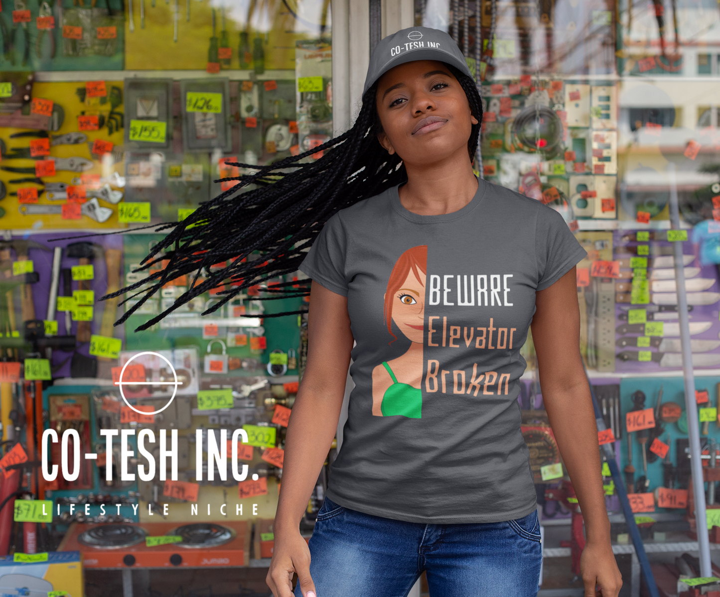 Beware Elevator Broken | Short-Sleeve Unisex T-Shirt | Expression tee | funny hooks | Cotesh