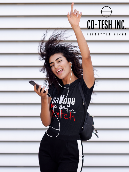 Savage Bad Bougie Bad Boss Bitch | short-Sleeve Unisex T-Shirt | expression tee | funny hook | Cotesh