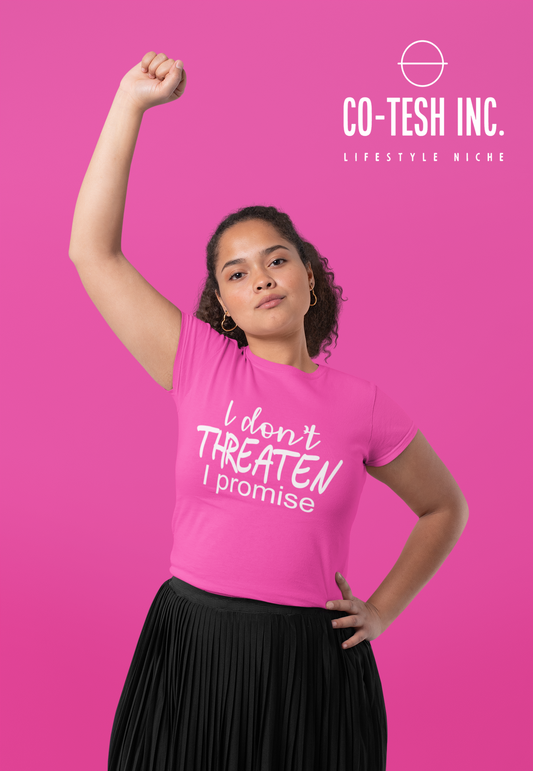 I don't threaten I promise | Short-Sleeve Unisex T-Shirt | Cotesh | Expression Teez