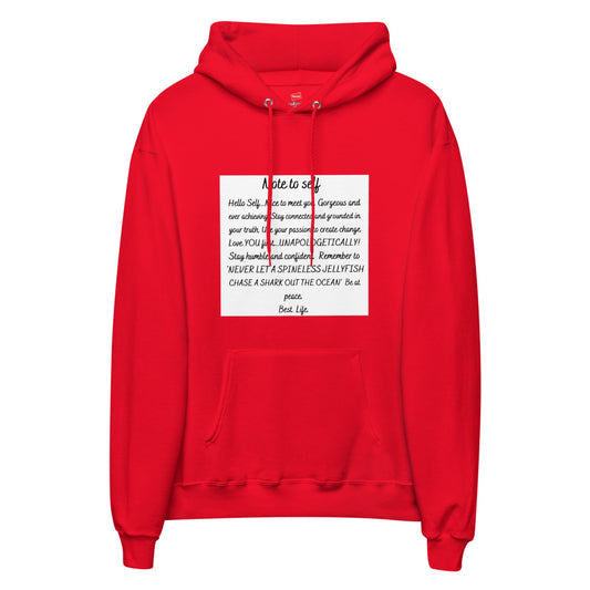 Note to self Unisex fleece hoodie