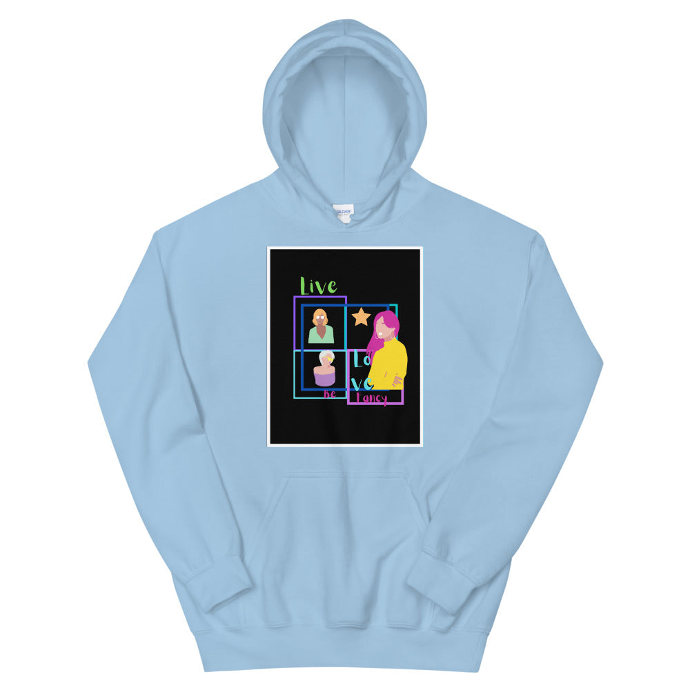 Live Love Be Fancy Unisex Hoodie Cotesh