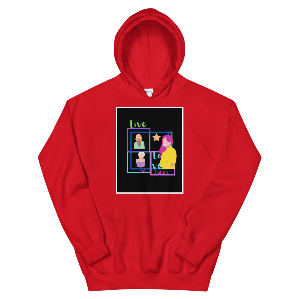 Live Love Be Fancy Unisex Hoodie Cotesh